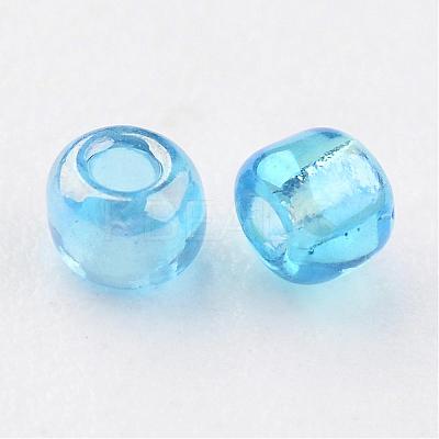 Round Transparent Colors Rainbow Glass Seed Beads X-SEED-A007-2mm-163B-1