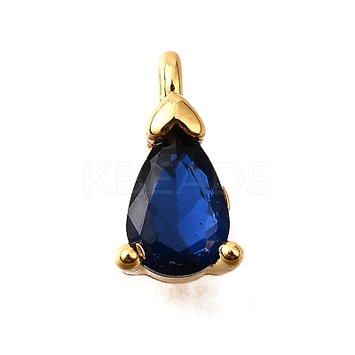 Brass Micro Pave Cubic Zirconia Pendants KK-D356-08G-G-1