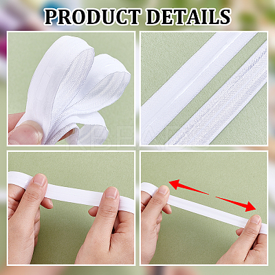 1 Roll Flat Polypropylene Non-Slip Elastic Cord OCOR-NB0002-57A-1
