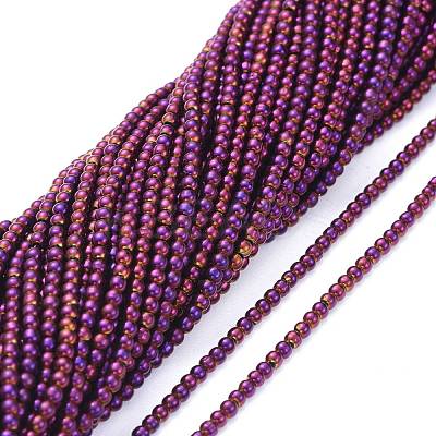 Electroplate Glass Beads Strands EGLA-K014-A-FP03-1