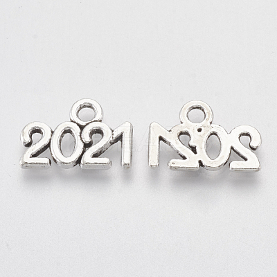 Tibetan Style Alloy Charms X-TIBE-T010-36AS-RS-1