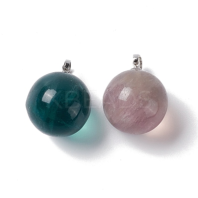 Natural Fluorite Pendants G-G926-02P-10-1