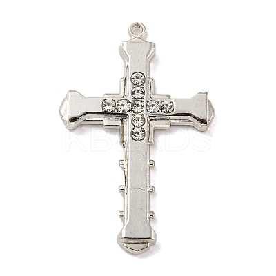 Alloy with Rhinestone Pendants PALLOY-M218-16P-1