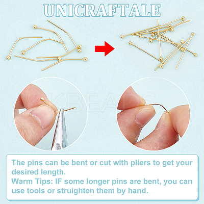 150Pcs 304 Stainless Steel Ball Head Pins STAS-UN0058-93D-G-1