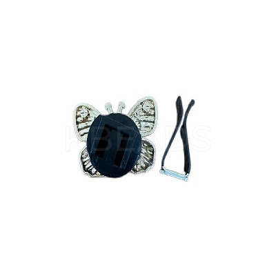 Butterfly Alloy Rhinestone Car Air Vent Clips AUTO-PW0001-02C-1