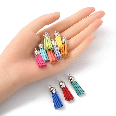 10Pcs 10 Styles Faux Suede Tassel Pendant Decorations FIND-YW0001-97-1
