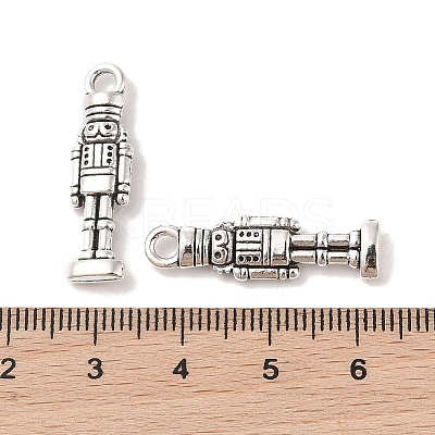 Tibetan Style Alloy Soldier Pendants TIBEP-GC160-AS-RS-1