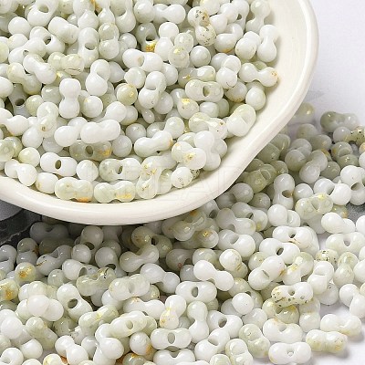 Two Tone Baking Paint Glass Seed Beads SEED-F005-01A-10-1