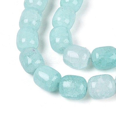 Baking Paint Crackle Glass Beads Strands DGLA-N019-01B-09-1