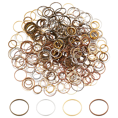 480Pcs 12 Styles Brass Linking Rings KK-WR0001-19-1