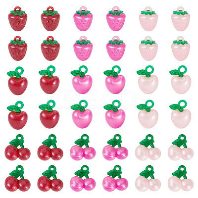 36Pcs 9 Styles Resin Pendants CRES-TA0001-49-1