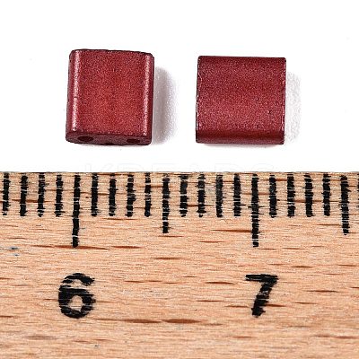 2-Hole Baking Paint Glass Seed Beads SEED-S023-17C-19-1