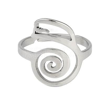 201 Stainless Steel Adjustable Rings for Women RJEW-M008-02P-1
