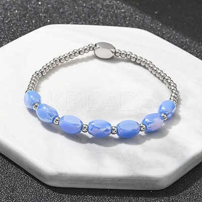 304 Stainless Steel Beads Stretch Breacelets for Women LS-BJEW-M054-01P-02-1