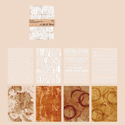 Translucent Parchment Paper Textured Scrapbook Paper Pads Sets DIY-H170-02D-1