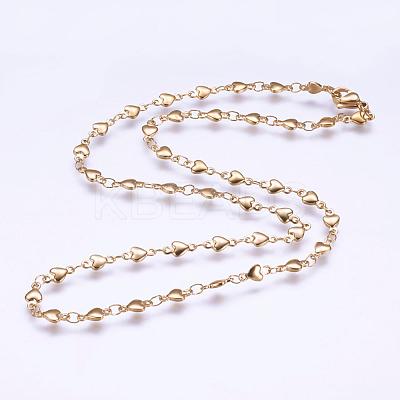 304 Stainless Steel Chain Necklaces STAS-P164-10G-1