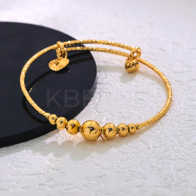 Adjustable Brass Charm Bangles for Women EU2266-1