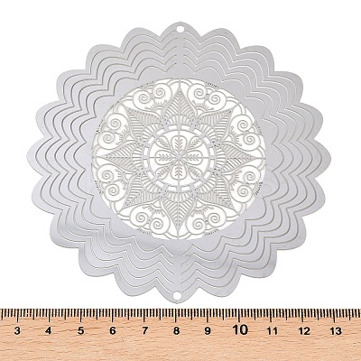 201 Stainless Steel 3D Rotating Hanging Wind Spinner STAS-B122-01P-05-1