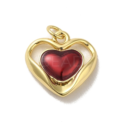 Rack Plating Brass Enamel Pendants KK-H473-06G-01-1
