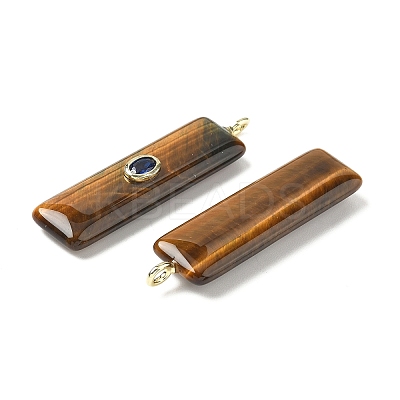 Natural Tiger Eye Pendants G-H318-03G-02-1