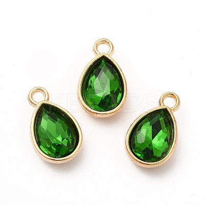 Faceted Glass Rhinestone Pendants GLAA-I051-A08-1