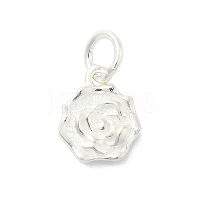 925 Sterling Silver Flower Charms with Jump Rings and 925 Stamp LS-STER-M021-02S-02-1