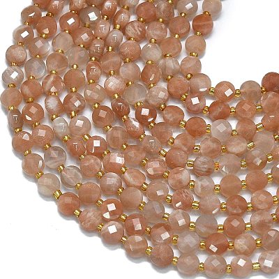 Natural Sunstone Beads Strands G-K389-B10-01-1