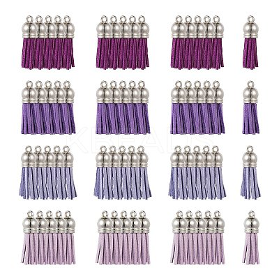 60Pcs 4 Colors Faux Suede Tassel Pendant Decorations FIND-LS0001-04C-1