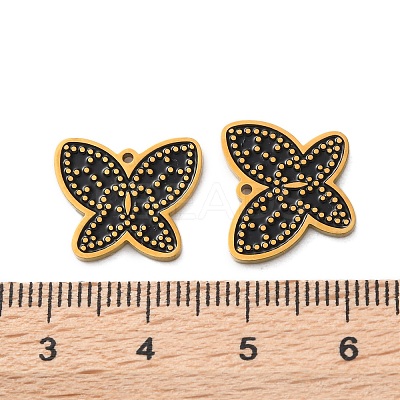 Ion Plating(IP) 304 Stainless Steel Enamel Charms STAS-M102-61G-1