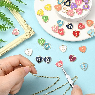 52Pcs Alloy Enamel Pendants ENAM-CJ0007-07A-1