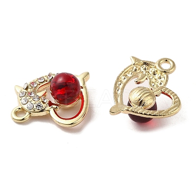 Alloy with Siam Rhinestone Pendants FIND-B032-13G-02-1