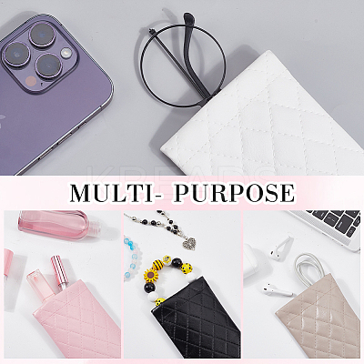4Pcs 4 Colors Rectangle PU Leather Eyelasses Case ABAG-CN0001-19-1