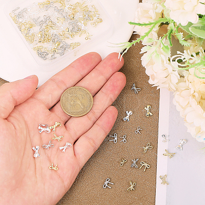 120Pcs 12 Styles Alloy Cabochons MRMJ-CA0001-51-1