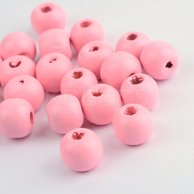 Dyed Natural Wood Beads WOOD-S662-6x7mm-A03-1