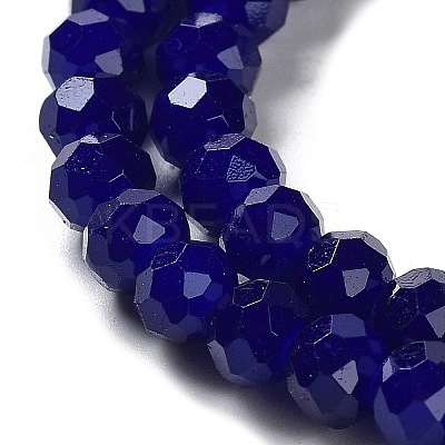 Baking Paint Imitation Jade Glass Bead Strands X-DGLA-A034-J8MM-A33-1