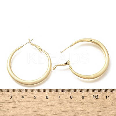 Brass Hoop Earrings for Women LS-EJEW-A121-18B-G-1