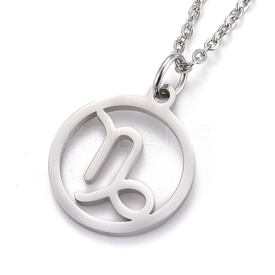 Non-Tarnish 304 Stainless Steel Pendant Necklaces NJEW-Z004-01P-1