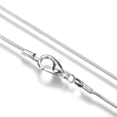 Brass Round Snake Chain Fine Necklace Making NJEW-BB10854-18P-1