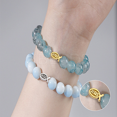 100Pcs 2 Colors Tibetan Style Alloy Beads FIND-ME0001-21-1