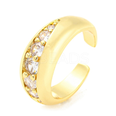 Brass Open Cuff Rings RJEW-Q781-08G-1