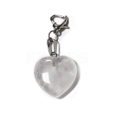 Natural Quartz Crystal Pendant Decorations PALLOY-PH01402-14-1