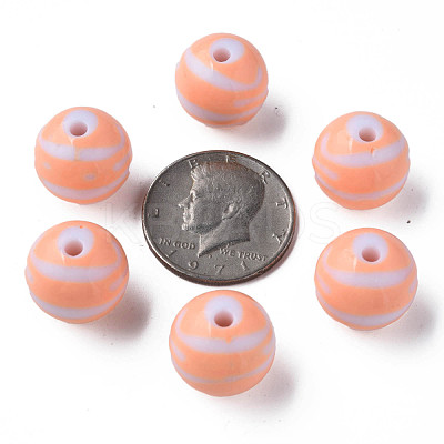 Opaque Striped Acrylic Beads MACR-S373-27B-08-1