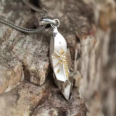Alloy Sun Totern Pendant Box Chain Necklaces LS-NJEW-Z101-02P-1