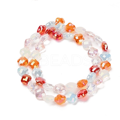 Electroplated Glass Beads Strands EGLA-P067-04A-01-1