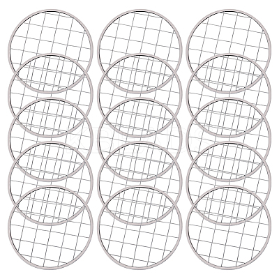 15Pcs Galvanized Iron Mason Jar Flower Frog Lid AJEW-GF0007-42-1
