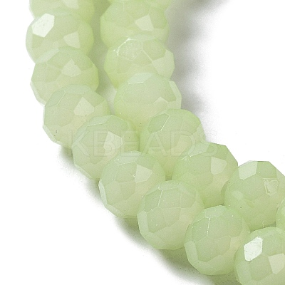 Baking Paint Imitation Jade Glass Bead Strands LS-DGLA-A034-J8MM-A21-1