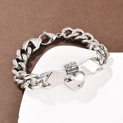 Stainless Steel Link Bracelets BJEW-D379-18P-1