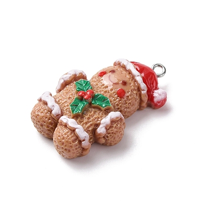Christmas Opaque Resin Pendants LS-RESI-A049-05A-1