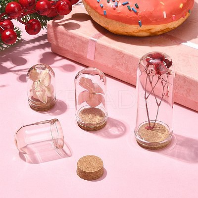 15Pcs 3 Styles Glass Dome Cloche Cover AJEW-YW0001-08-1
