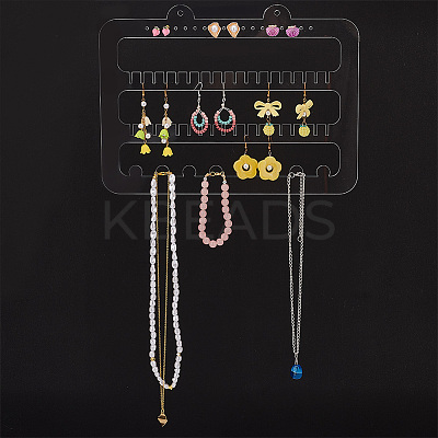 Acrylic Wall Mounted Earring Display Stands EDIS-WH0016-039A-1